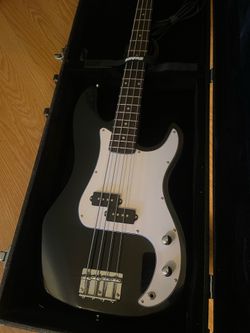 Electric Bass Guitar & Case