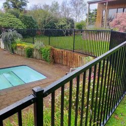 Black Iron Security Fence Swimming Pool Fence Backyard Fence  
