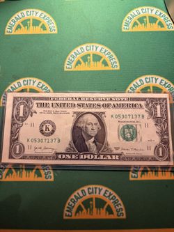 2017 1 $ Dollar Error Misaligned/Miscut Off Center Bill