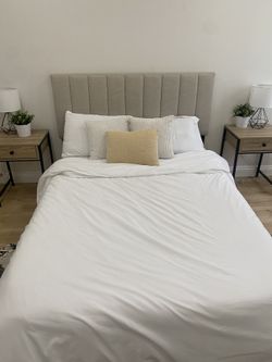 Bed and side tables