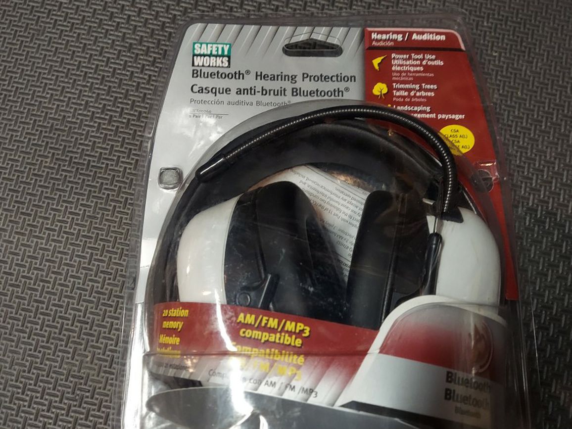 Safety Works Ear Protection w/Bluetooth