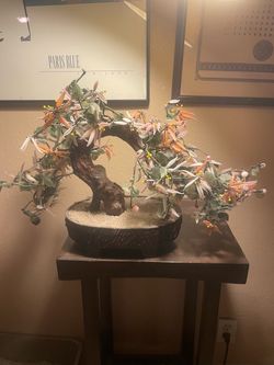 Chinese Jade Stone Bonsai Tree Sculpture