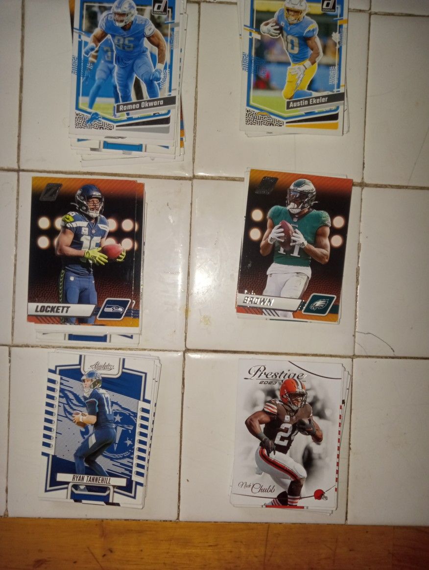 Football Cards $1 Each And If You Want One Stack It's $14 And They Are All From 2023 To 2022 I Think They Are All From 2023