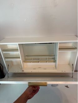 Pottery barn teen wall vanity storage unit