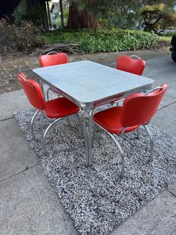 Vintage Retro Formica Dinette Table and 4 Chairs