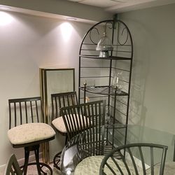 Dining Room Set And Serving Rack 