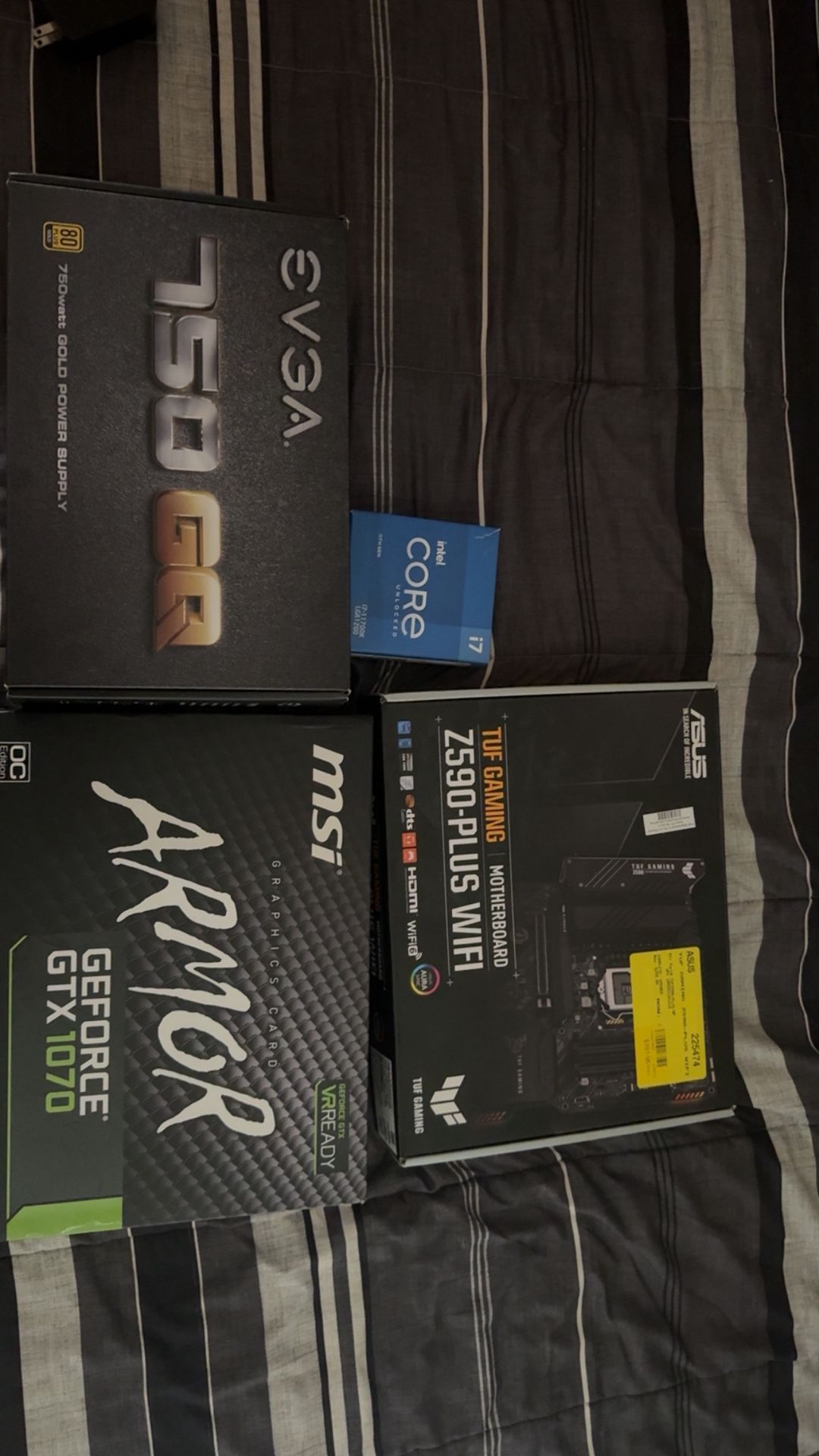 Motherboard CPU Ram GPU and Power Supply Combo