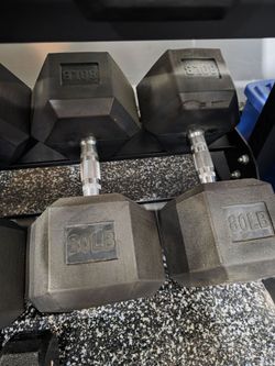 80 lb hex dumbbells - pair