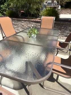 Patio table and chair set