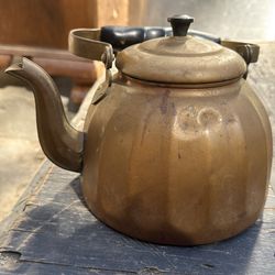 Vintage German copper tea kettle