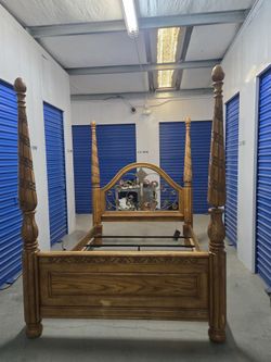 Queen Size Bed Frame real oak