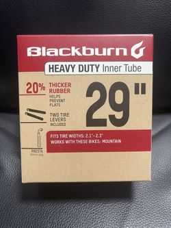 Blackburn Heavy Duty 29 Inch Bicycle Inner Tube W/Tire Levers, Schrader Valve