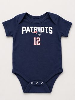 🏈 New England Patriots #12 Baby Onesie – Infant NFL Bodysuit | Soft Cotton |
