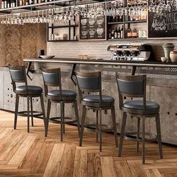 [New] 26" Counter Height Swivel Bar Stools 4-Pack
