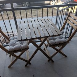 IKEA Patio Table, Chairs and Cushions
