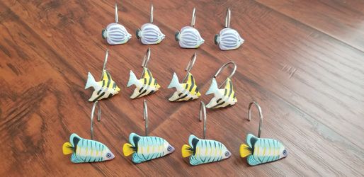 Shower curtain hooks