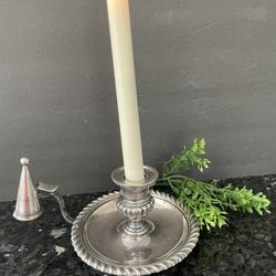 Vintage Ornate Candle Holder With Snuffer