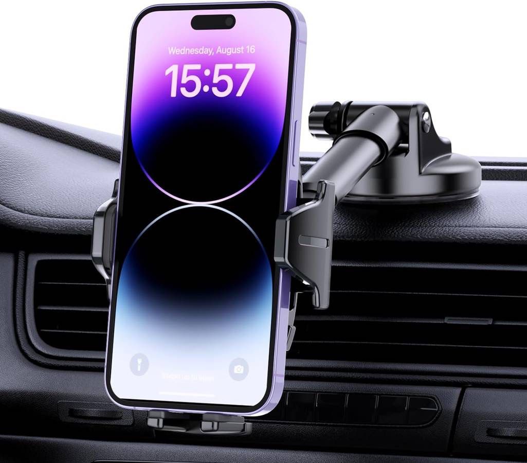 new Phone Holders for Your Car,3-in-1 Car Phone Holder Mount, Car Dashboard Windshield Air Vent Hands-Free Car Phone Holders for iPhone All Phones  Ab