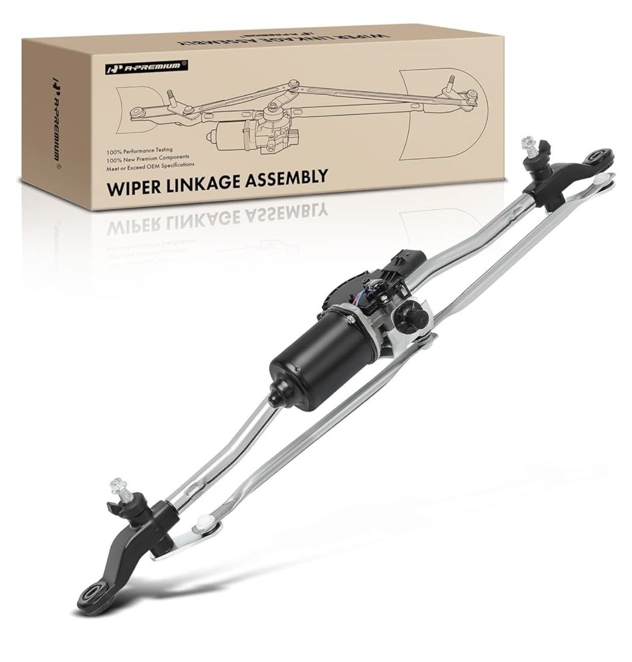 Jeep A-Premium Front Windshield Wiper Motor and Linkage Assembly