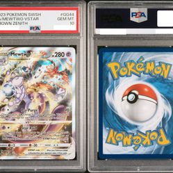 2023 Pokemon SWSH Crown Zenith #GG44 Mewtwo Vstar FA PSA 10 GEM MINT