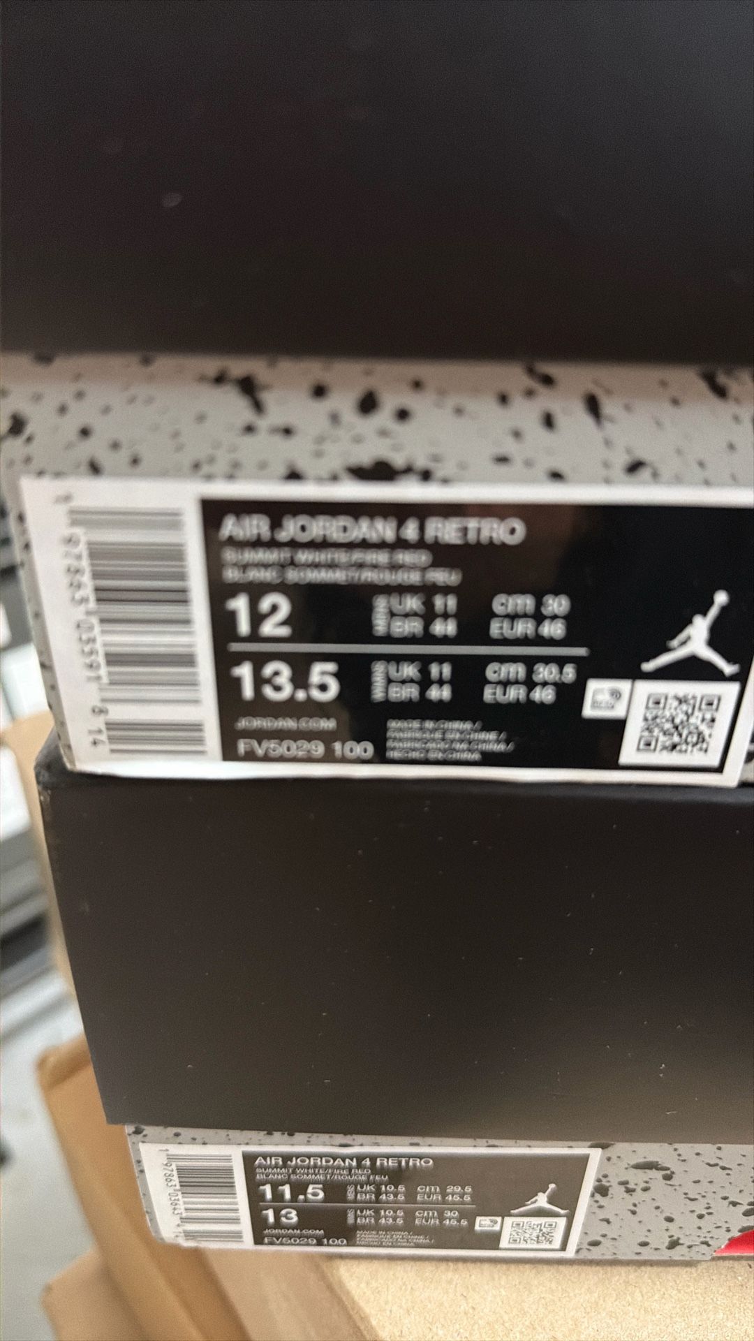 Jordan 4 white cemet Size 12 11.5 11 10 9