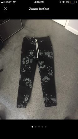 Elwood Paisley Stretch Twill Joggers Mens Small
