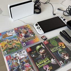 Nintendo Switch OLED Bundle –5 Games 🎮