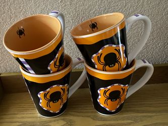 set of four (4) halloween mugs