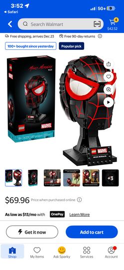Lego Marvel Spider Man Morales Mask