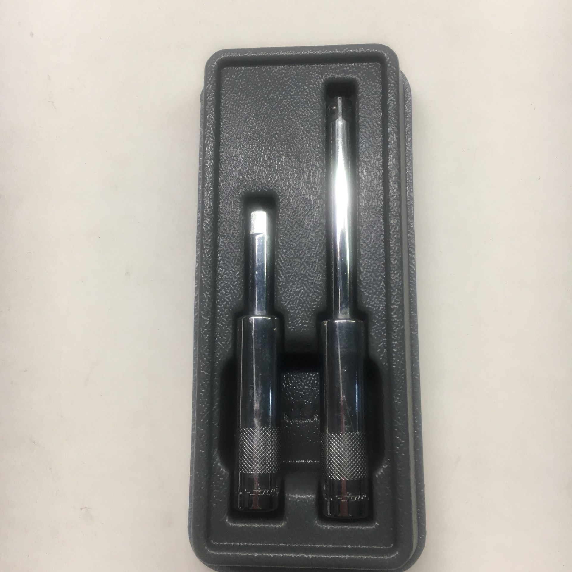 Rare!! Discontinued Snap On 2pc 1/4” Drive Spring Loaded Adjustable Extension set 102tmxkv tmxkv3 tmxkv5