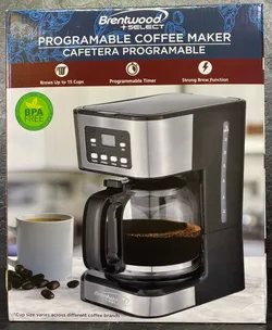 Brentwood Select 12-Cup Digital Programmable Coffee Maker TS-222BK