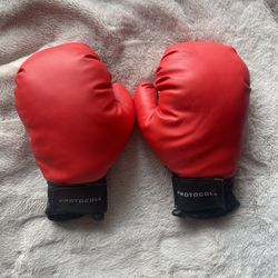 Protocol Boxing Gloves, Red, Small