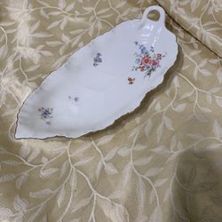 Vintage Home Beautiful Ty003 Romance Petite Bone China Leaf Dish Japan Hand Decorate