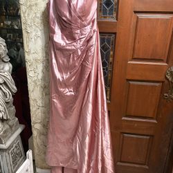 Beautiful One Shoulder With Corset Lace Up Back Long Dress With Train