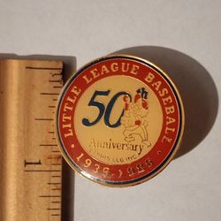 1(contact info removed) 50th Anniversary Little League Baseball Vintage Collectible Lapel Pin