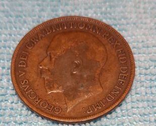 King George V British Penny Coin