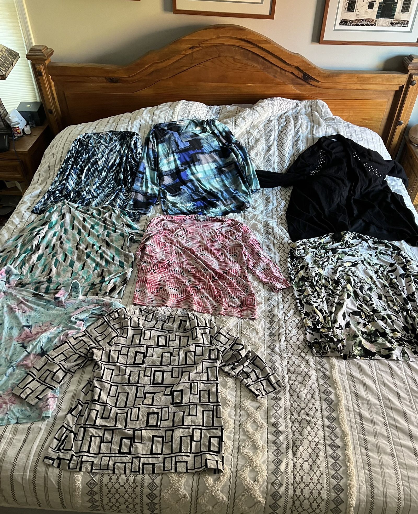 Lot/ of 8 Tops JM Collection Size Large in Great Condition