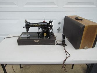 Modern Electric Deluxe Antique Sewing Machine-Made In Japan-Works!
