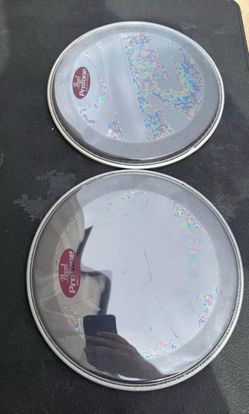 2x Pearl ProTone 10″ Clear Drum Heads – New (No Box)