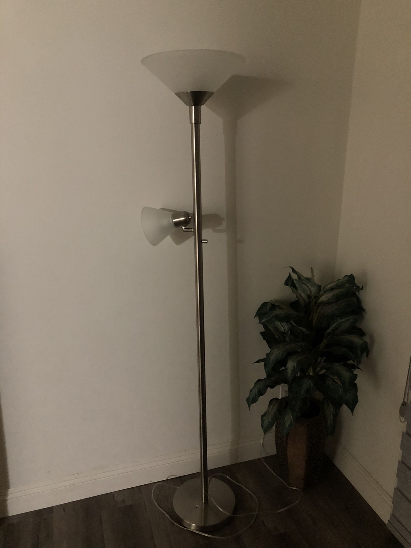 Beautiful Floor Lamps - almost brand new SILVER