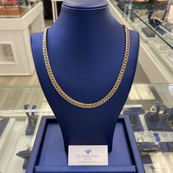 Chain Cubanlink 22 Inch 10k Solid Gold