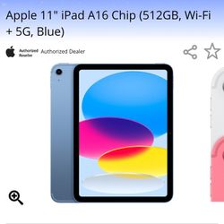 iPad (A16) Wi-Fi + Cellular Unlocked 512gb