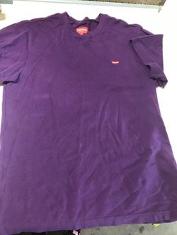 Supreme Small Box Logo Purple Tee Black Medium