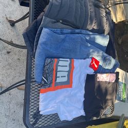 Kids clothes and man