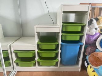 IKEA  TROFAST storage with bins
