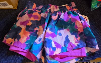 Reebok Women's 2-in-1 Relaxed Athletic Running Shorts with Built-In Liner, XS