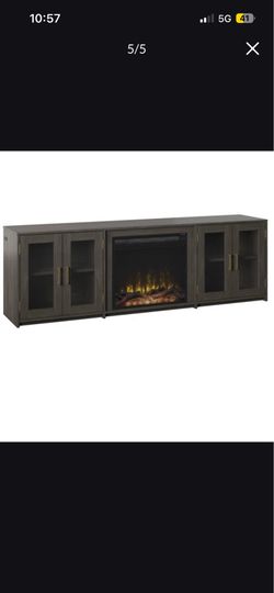 TV Stand with Fireplace Included