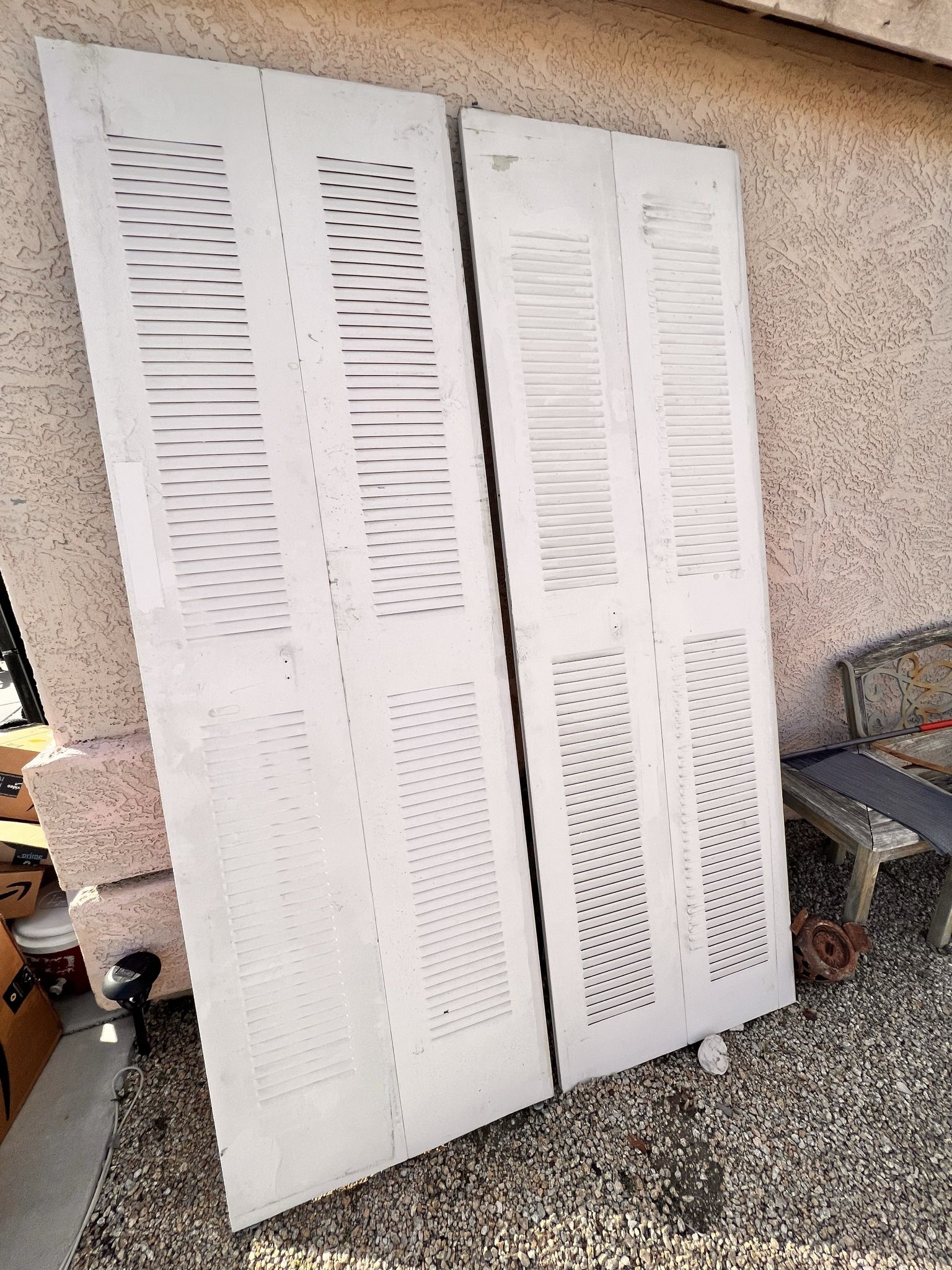 Pair (2) Metal Bi-Fold Closet Doors (93” x 29.5”)