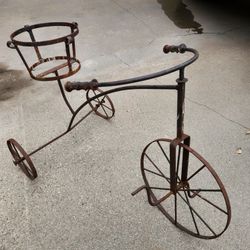 Wrought Iron Tricycle Plant Holder