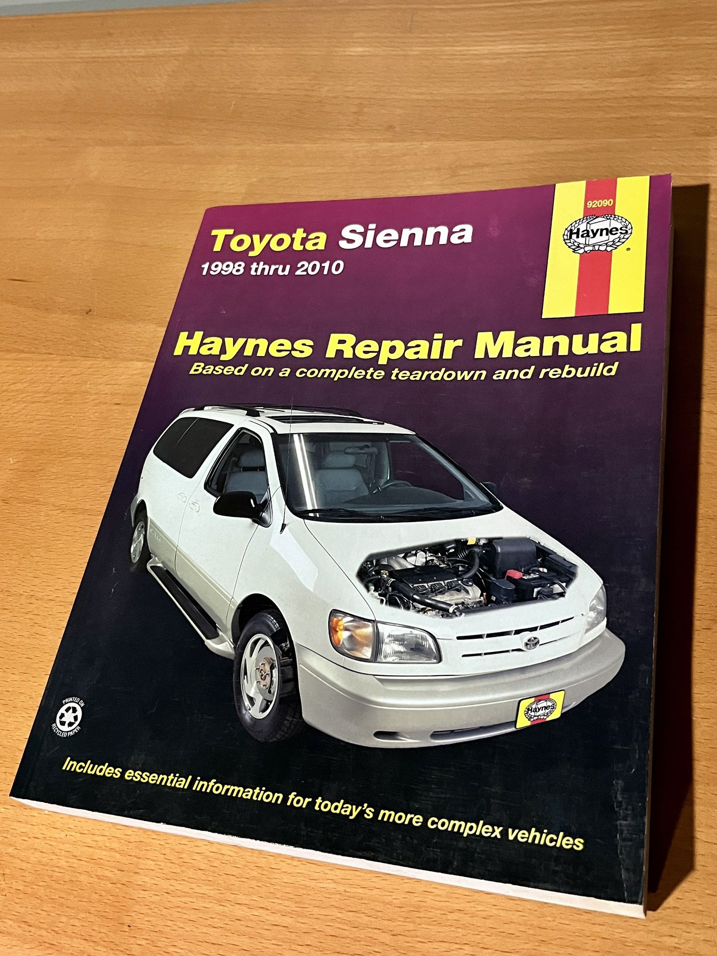 Haynes Repair Manual Toyota Sienna (1(contact info removed))